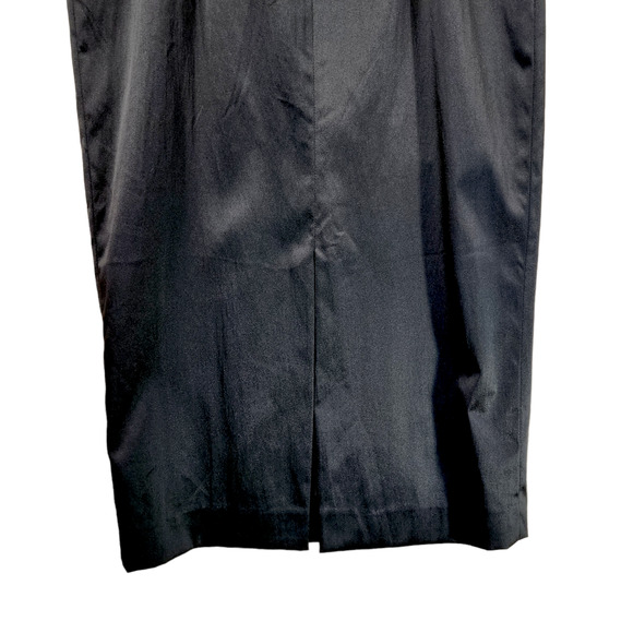 Julian Joyce 2 Cocktail Dress Women Slip Black Silver Sequin Cranes‎ LBD Vtg - Picture 11 of 14